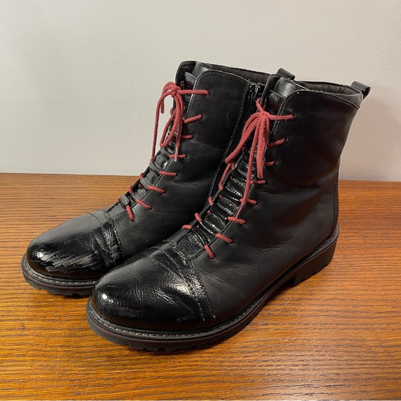Remonte Black Leather Lined Winter Boot - Picture 3 of 10